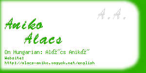 aniko alacs business card